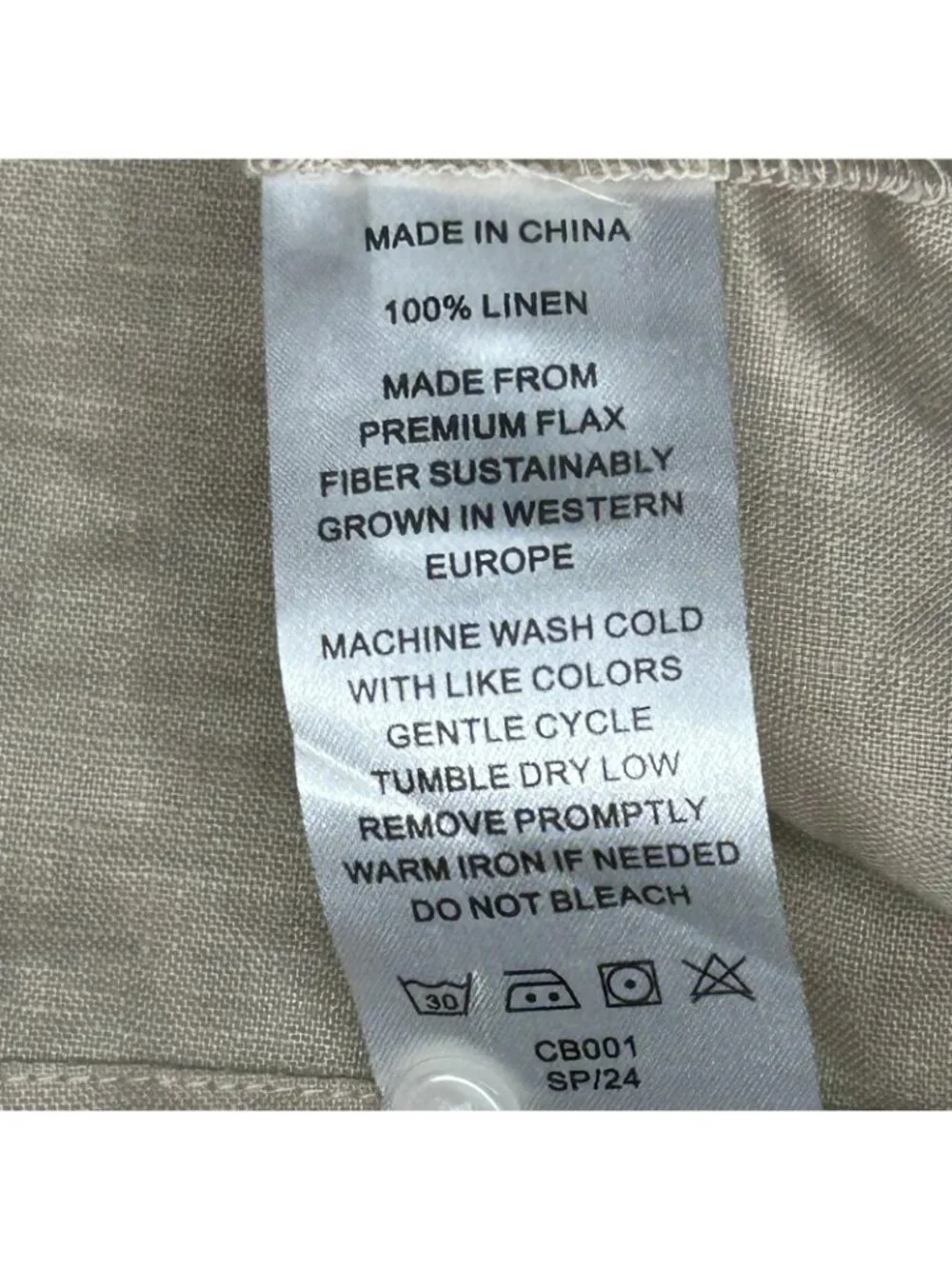 Quince Tank Top Womens Small Beige Linen Sleeveless Shell Blouse Top Summer - Picture 5 of 9